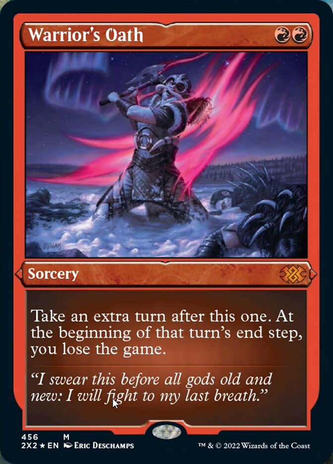 Warrior's Oath (Foil Etched) [Double Masters 2022] Magic: The Gathering