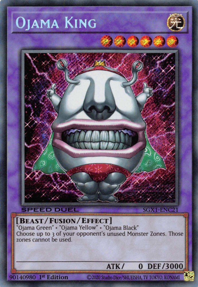 Ojama King [SGX1-ENC21] Secret Rare - Yugioh Cards For Your TCG Needs!