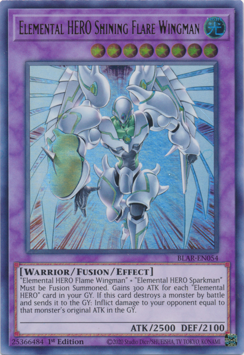 Elemental Hero Shining Flare Wingman [BLAR-EN054] Ultra Rare - Yugioh Cards For Your TCG Needs!