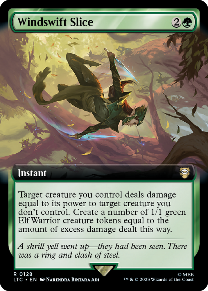 Windswift Slice (Extended Art) [The Lord of the Rings: Tales of Middle-Earth Commander] Magic: The Gathering
