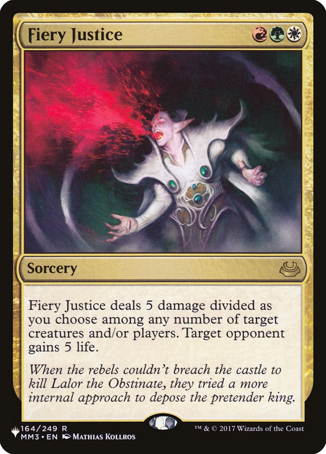 Fiery Justice [The List] Magic: The Gathering