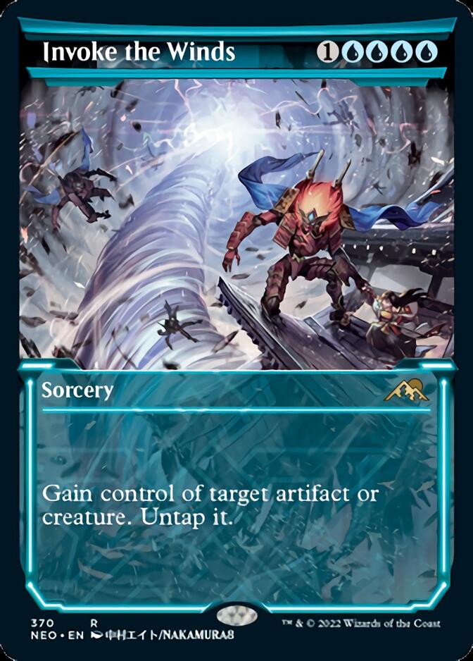 Invoke the Winds (Showcase Soft Glow) [Kamigawa: Neon Dynasty] Magic: The Gathering