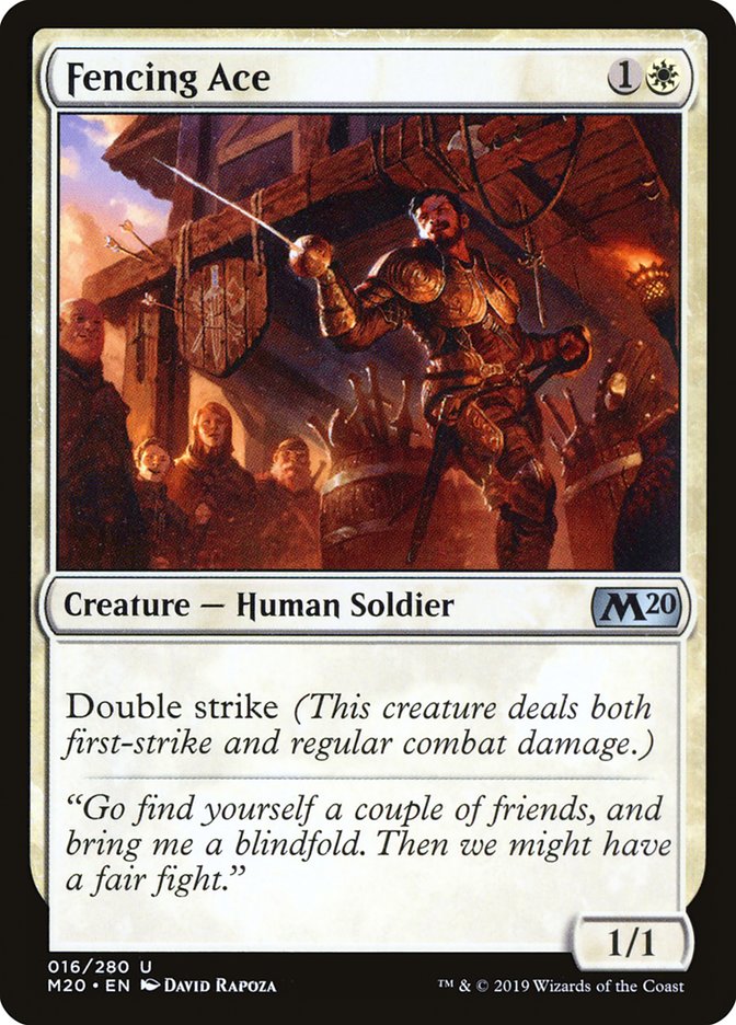 Fencing Ace [Core Set 2020] Magic: The Gathering