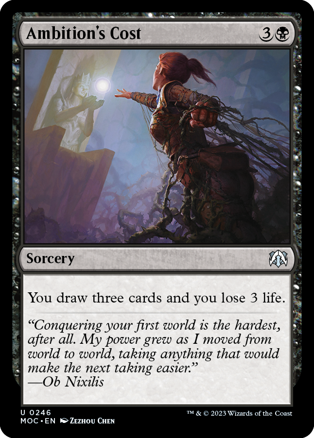 Ambition's Cost [March of the Machine Commander] Magic: The Gathering