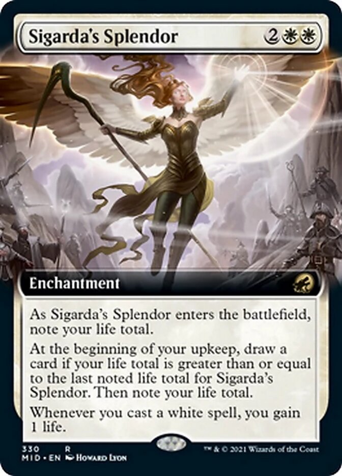 Sigarda's Splendor (Extended Art) [Innistrad: Midnight Hunt] Magic: The Gathering