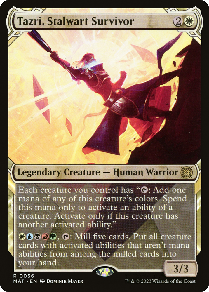 Tazri, Stalwart Survivor (Showcase) [March of the Machine: The Aftermath] Magic: The Gathering