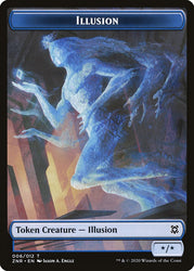Construct // Illusion Double-Sided Token [Zendikar Rising Tokens] Magic: The Gathering