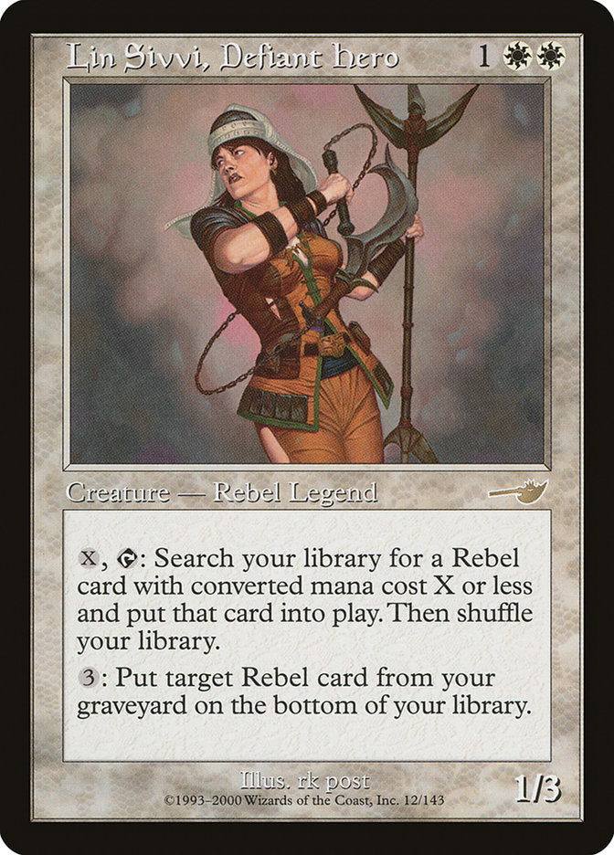 Lin Sivvi, Defiant Hero [Nemesis] Magic: The Gathering