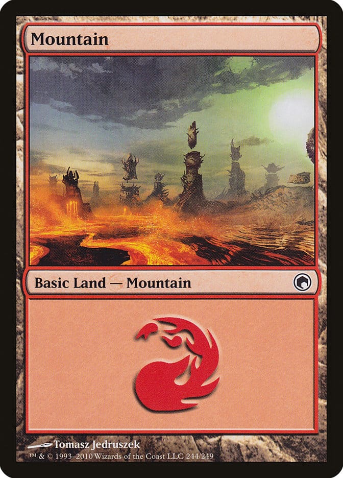 Mountain (244) [Scars of Mirrodin] Magic: The Gathering