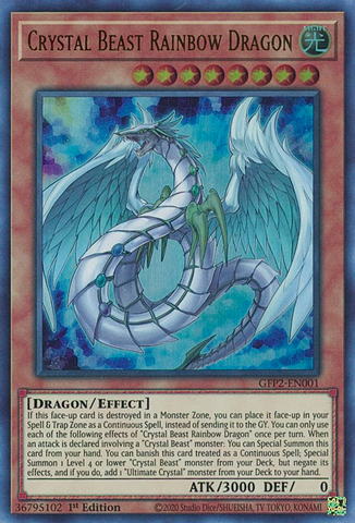 Crystal Beast Rainbow Dragon [GFP2-EN001] Ultra Rare - Yugioh Cards For Your TCG Needs!