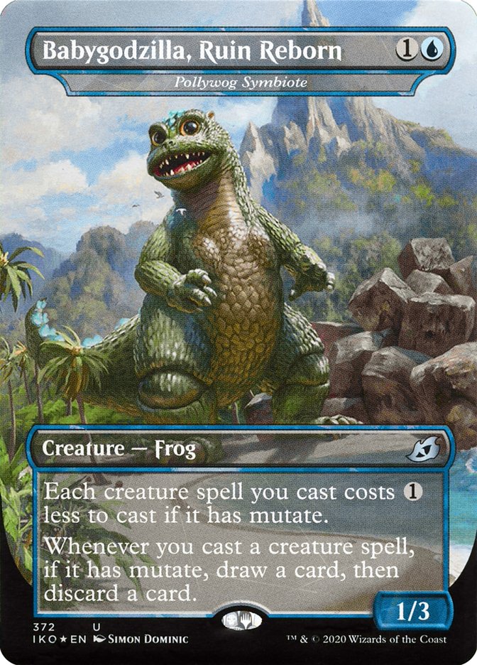 Pollywog Symbiote - Babygodzilla, Ruin Reborn (Godzilla Series) [Ikoria: Lair of Behemoths] Magic: The Gathering