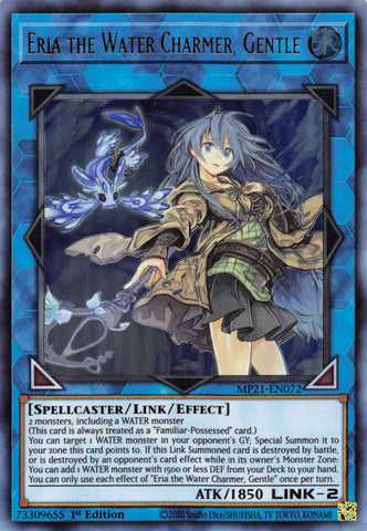 Eria the Water Charmer, Gentle [MP21-EN072] Ultra Rare - Yugioh Cards For Your TCG Needs!