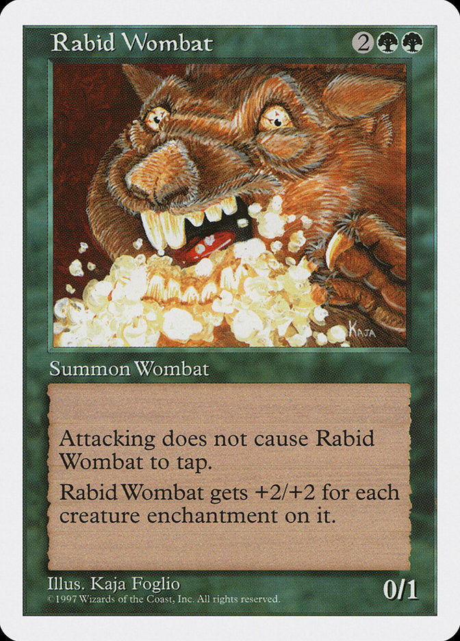 Rabid Wombat [Fifth Edition] Magic: The Gathering