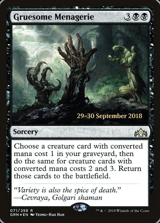 Gruesome Menagerie [Guilds of Ravnica Prerelease Promos] Magic: The Gathering