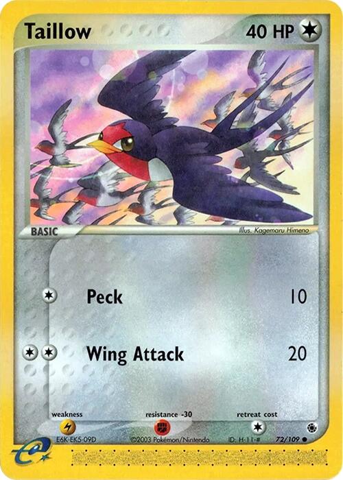Taillow (72/109) [EX: Ruby & Sapphire] Pokémon