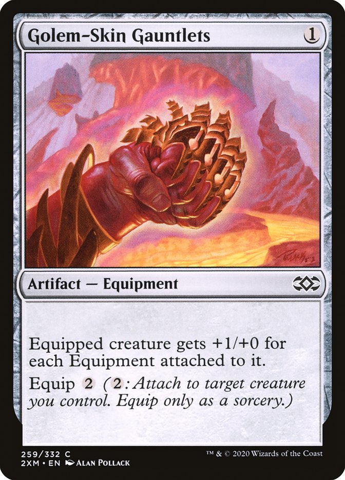 Golem-Skin Gauntlets [Double Masters] Magic: The Gathering