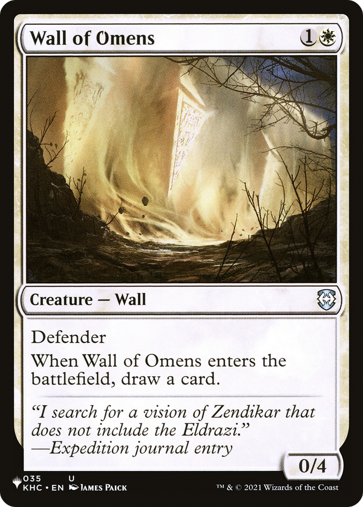 Wall of Omens (KHC) [The List] Magic: The Gathering