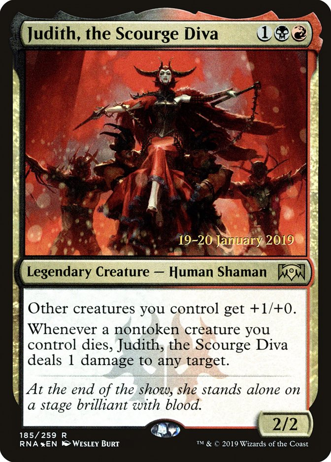 Judith, the Scourge Diva [Ravnica Allegiance Prerelease Promos] Magic: The Gathering