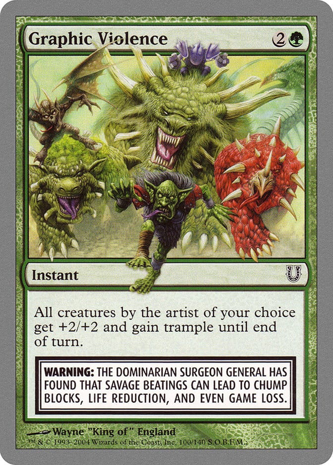 Graphic Violence [Unhinged] Magic: The Gathering