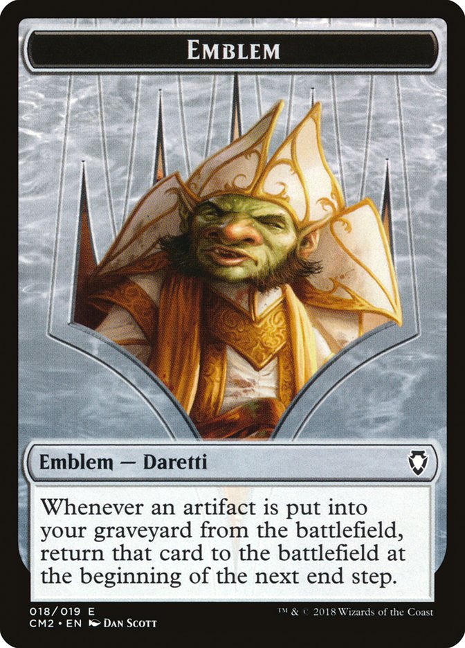 Daretti, Scrap Savant Emblem [Commander Anthology Volume II Tokens] Magic: The Gathering