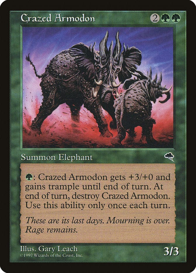 Crazed Armodon [Tempest] Magic: The Gathering