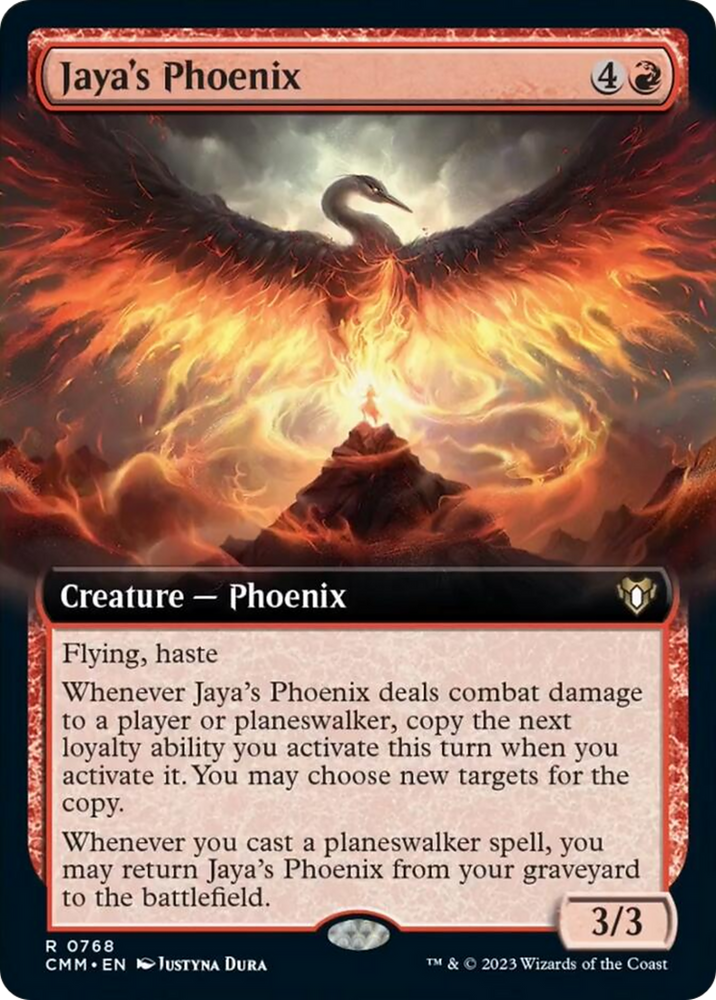 Jaya's Phoenix (Extended Art) [Commander Masters] Magic: The Gathering