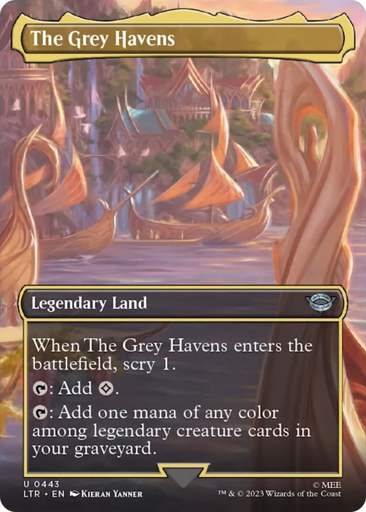The Grey Havens (Borderless Alternate Art) [The Lord of the Rings: Tales of Middle-Earth] Magic: The Gathering