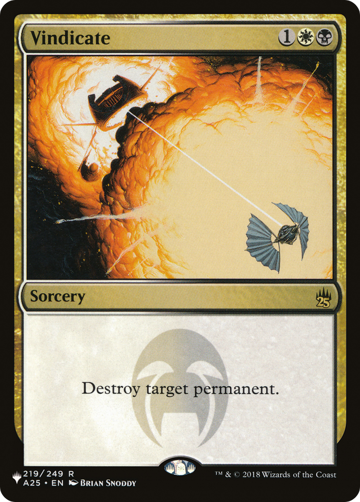 Vindicate [The List] Magic: The Gathering