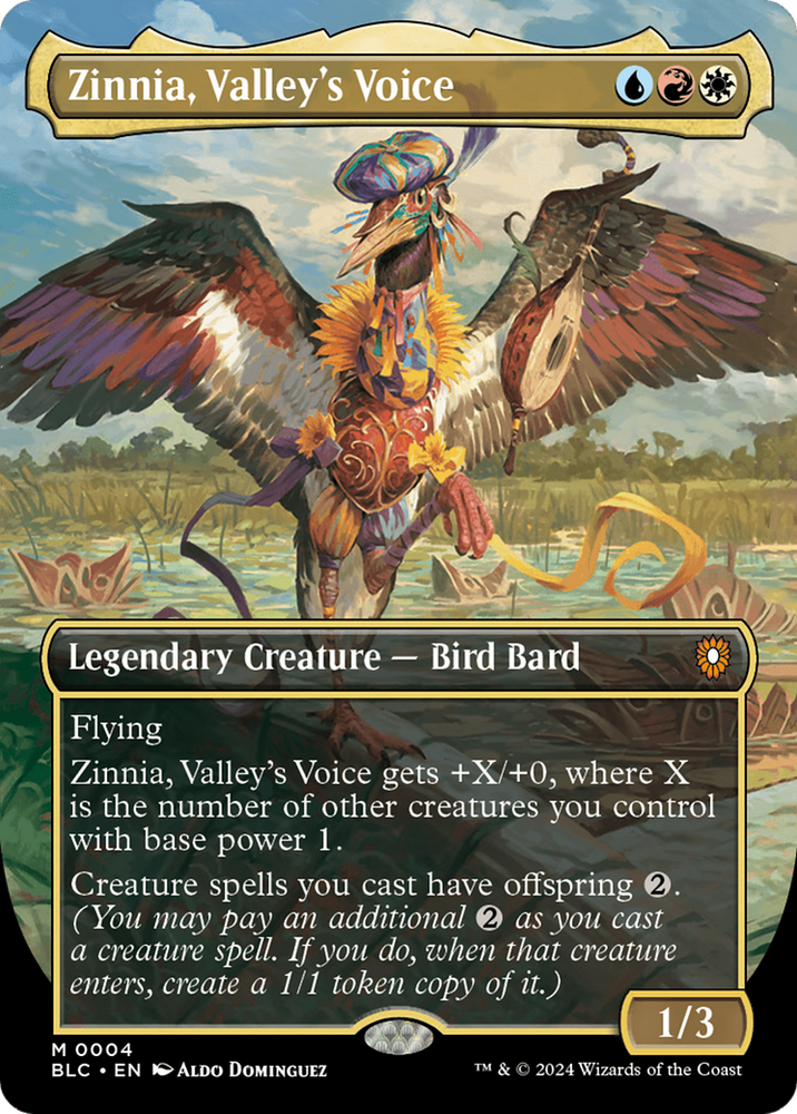 Zinnia, Valley's Voice (Borderless) [Bloomburrow Commander] Magic: The Gathering