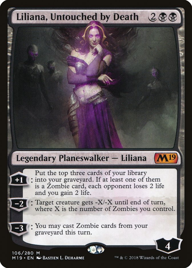 Liliana, Untouched by Death [Core Set 2019] Magic: The Gathering