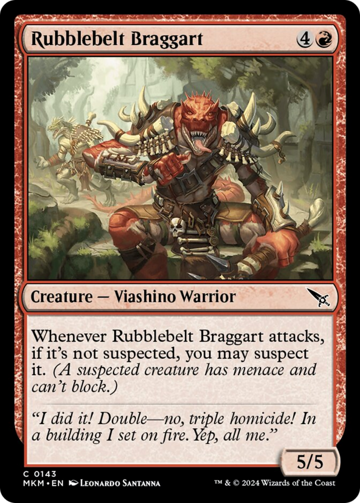 Rubblebelt Braggart [Murders at Karlov Manor] Magic: The Gathering