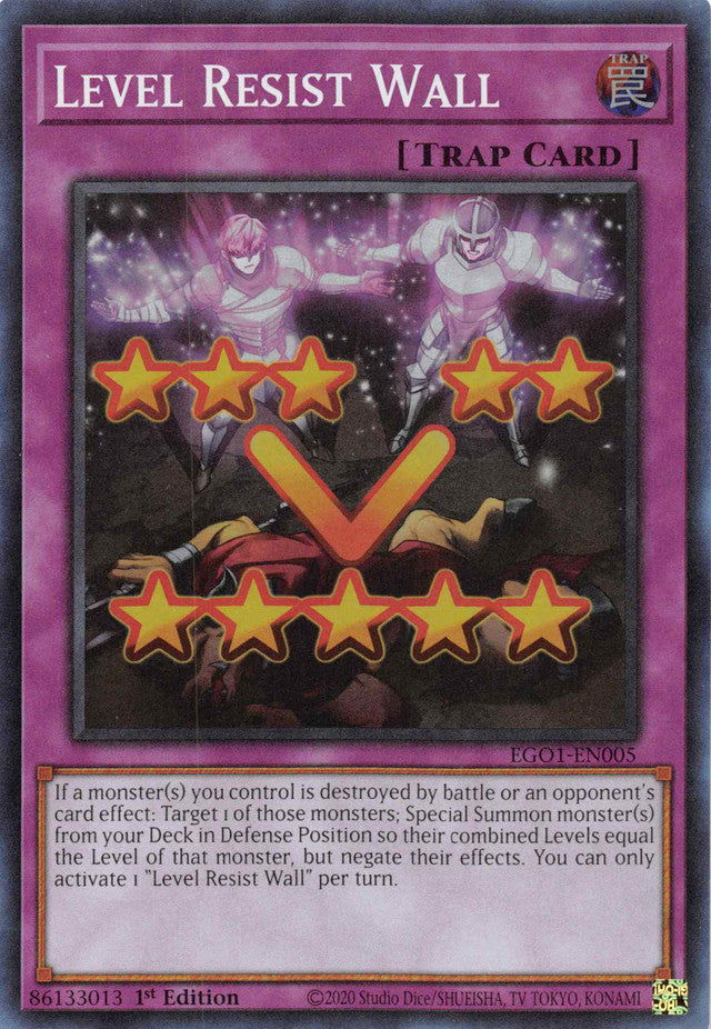 Level Resist Wall [EGO1-EN005] Super Rare - Yugioh Cards For Your TCG Needs!