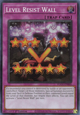 Level Resist Wall [EGO1-EN005] Super Rare - Yugioh Cards For Your TCG Needs!