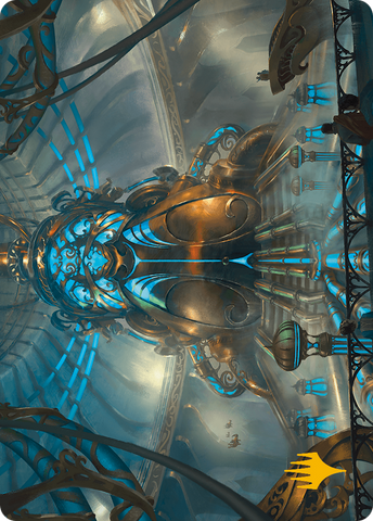 Aether Refinery Art Card (Gold-Stamped Planeswalker Symbol) [Modern Horizons 3 Art Series] Magic: The Gathering