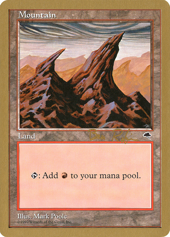 Mountain (br344) (Ben Rubin) [World Championship Decks 1998] Magic: The Gathering