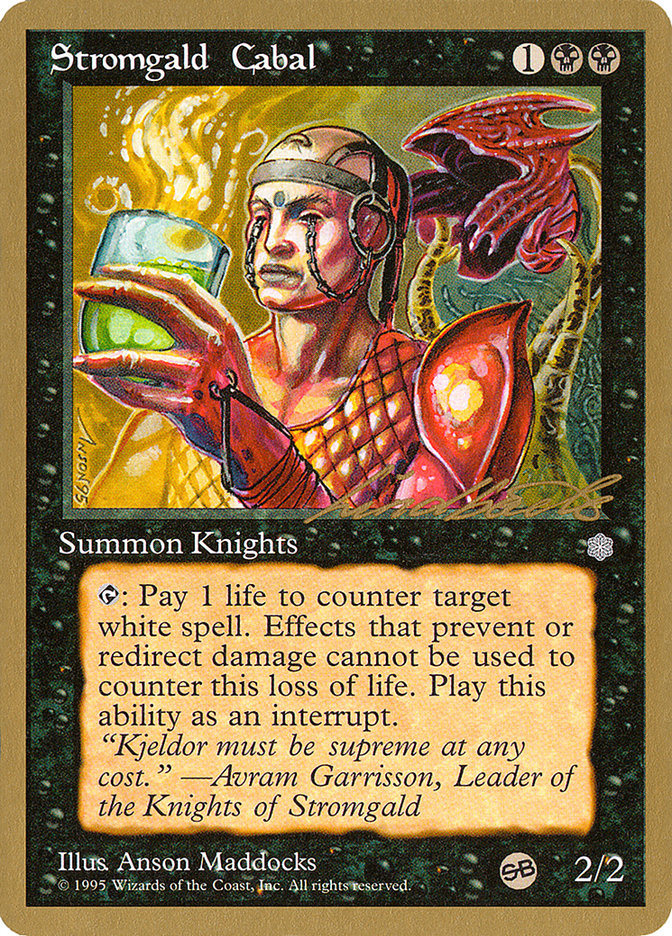 Stromgald Cabal (Leon Lindback) (SB) [Pro Tour Collector Set] Magic: The Gathering