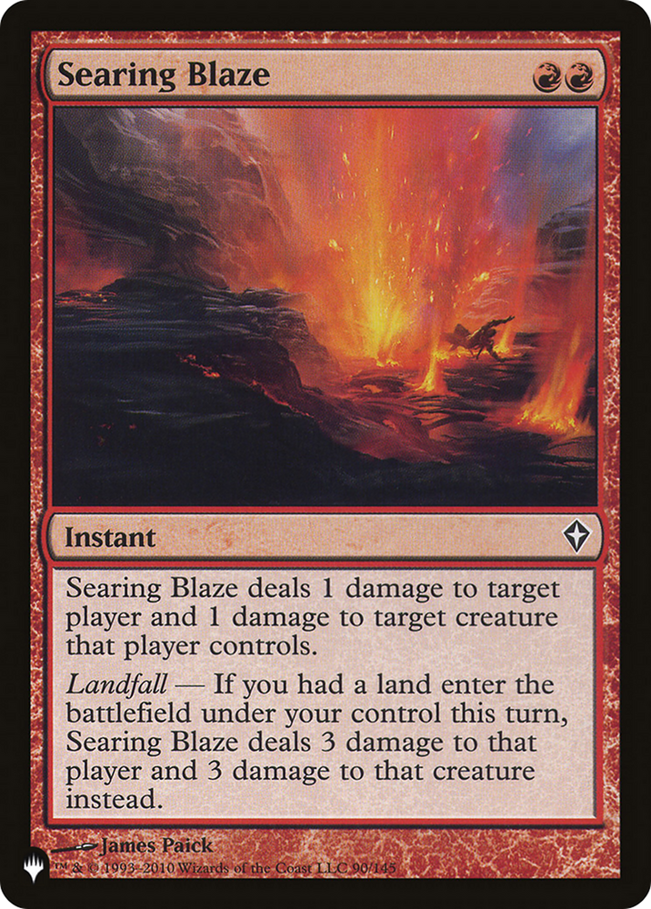 Searing Blaze [The List] Magic: The Gathering