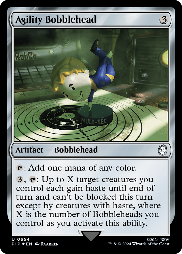 Agility Bobblehead (Surge Foil) [Fallout] Magic: The Gathering