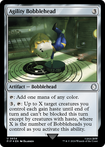 Agility Bobblehead (Surge Foil) [Fallout] Magic: The Gathering