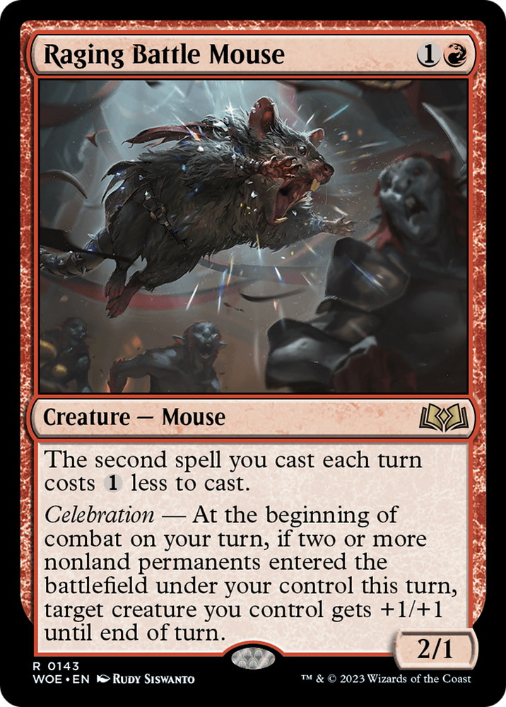 Raging Battle Mouse [Wilds of Eldraine] Magic: The Gathering