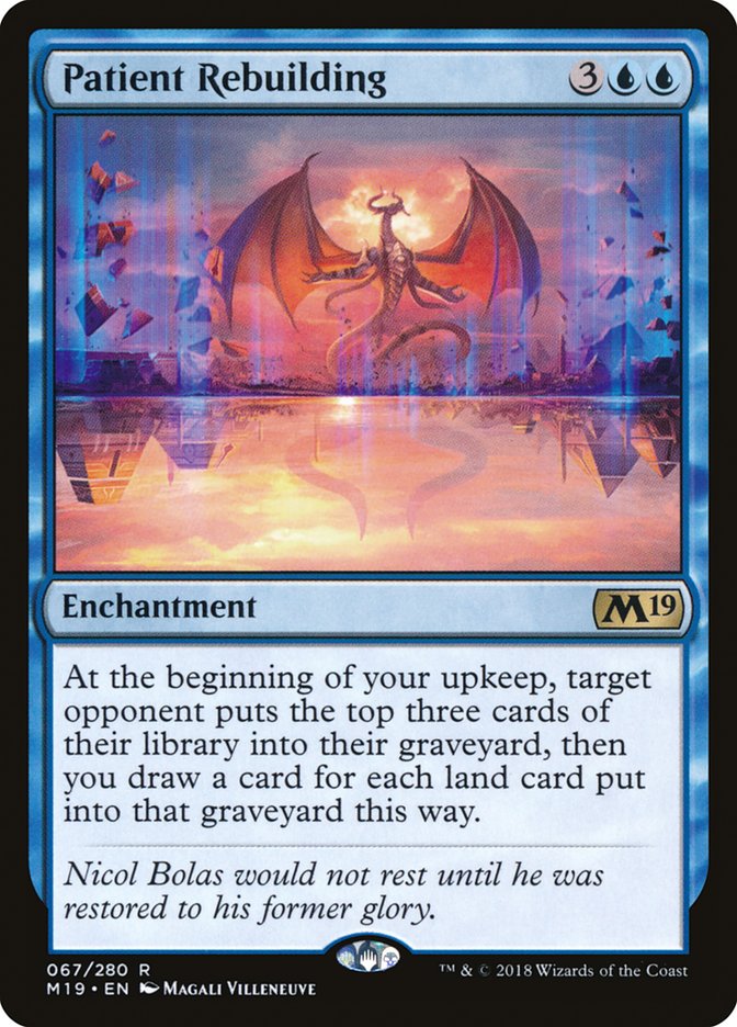 Patient Rebuilding [Core Set 2019] Magic: The Gathering