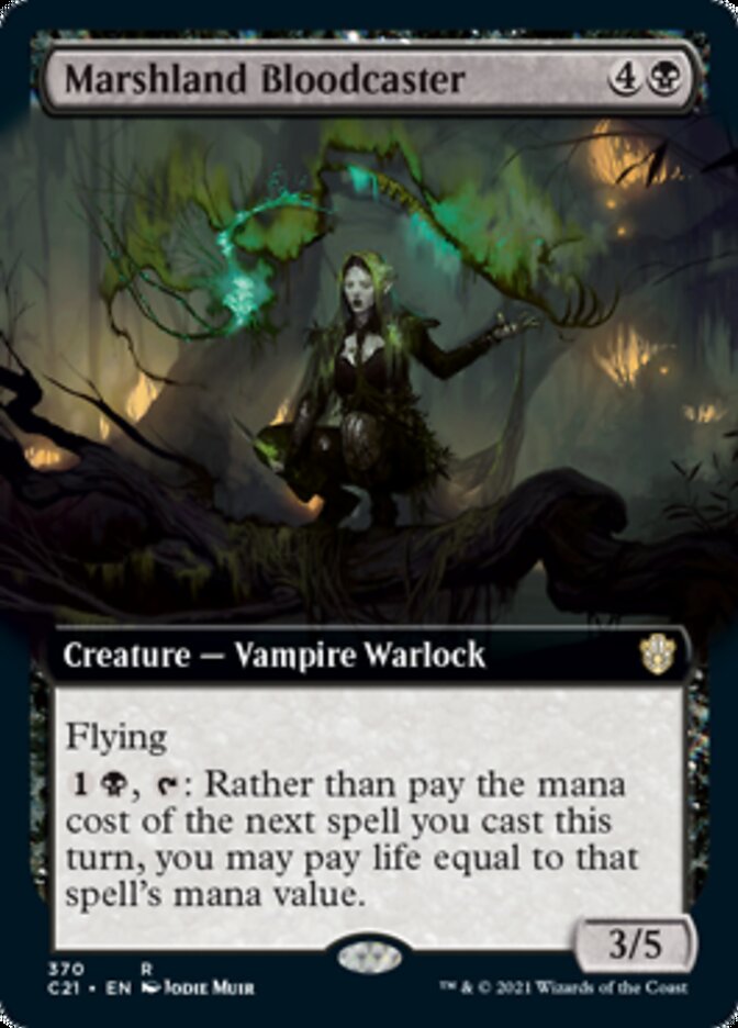 Marshland Bloodcaster (Extended Art) [Commander 2021] Magic: The Gathering