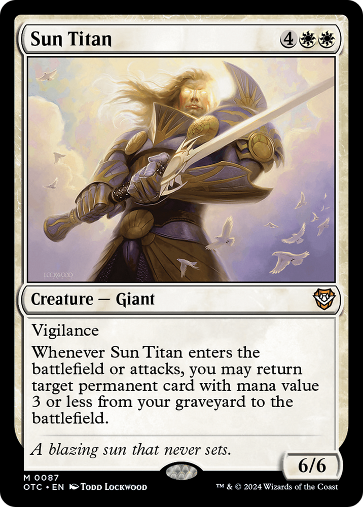 Sun Titan [Outlaws of Thunder Junction Commander] Magic: The Gathering