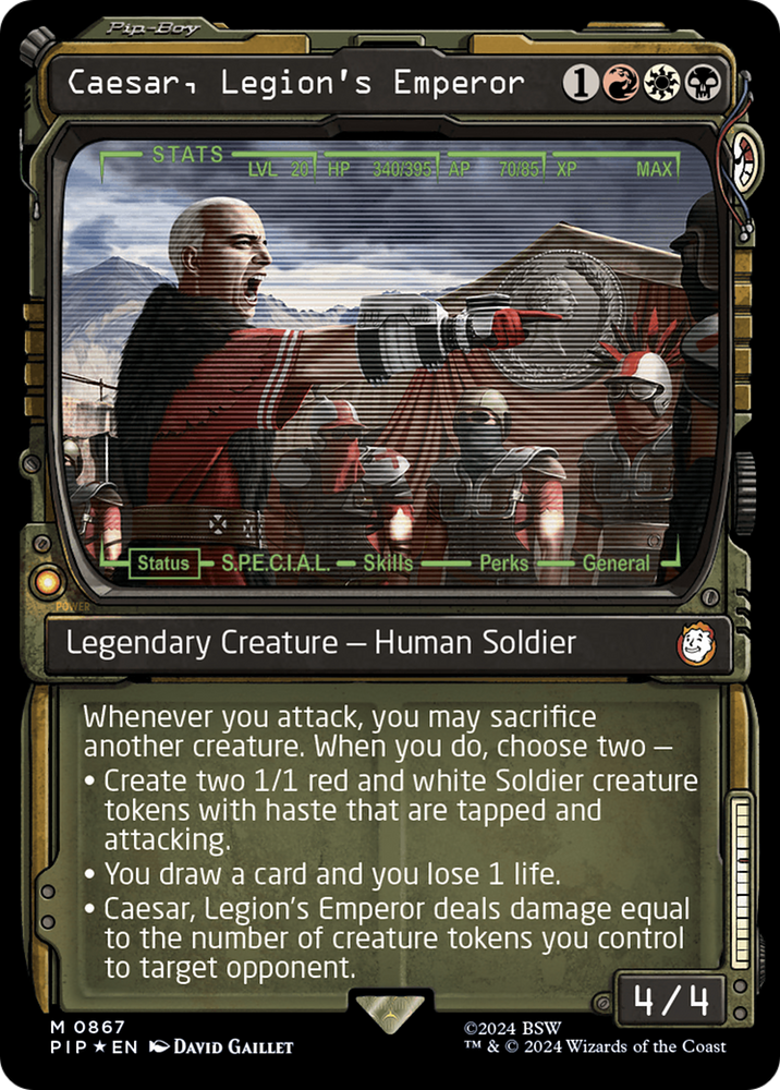 Caesar, Legion's Emperor (Showcase) (Surge Foil) [Fallout] Magic: The Gathering