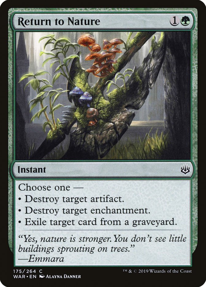 Return to Nature [War of the Spark] Magic: The Gathering