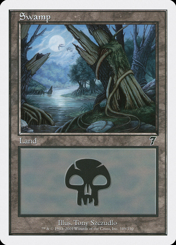 Swamp (349) [Seventh Edition] Magic: The Gathering