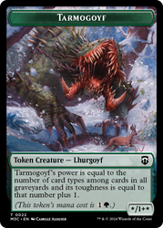 Tarmogoyf (Ripple Foil) // Goblin Double-Sided Token [Modern Horizons 3 Commander Tokens] Magic: The Gathering