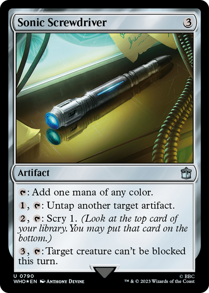 Sonic Screwdriver (0790) (Surge Foil) [Doctor Who] Magic: The Gathering