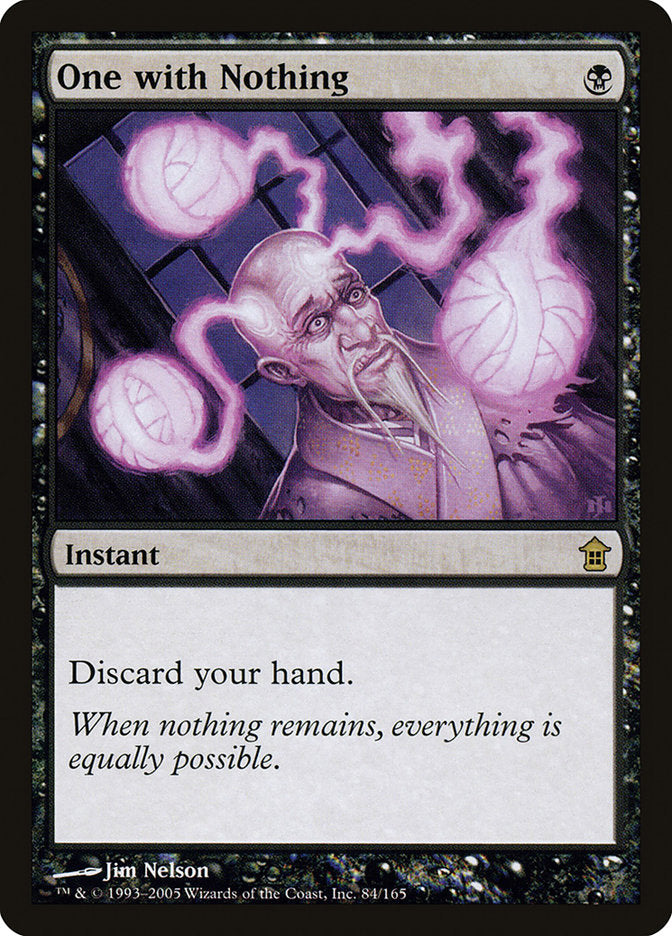 One with Nothing [Saviors of Kamigawa] Magic: The Gathering