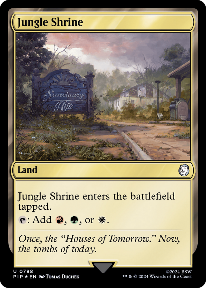 Jungle Shrine (Surge Foil) [Fallout] Magic: The Gathering